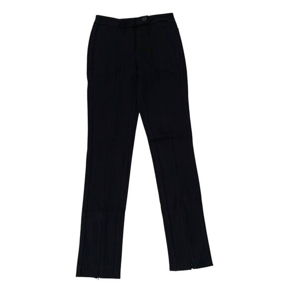 MAEVE by ANTHROPOLOGIE   NWT  Black Ankle Zip Pants Size 0 High Rise Slim Leg - Picture 3 of 15